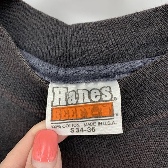 Vintage Harley Davidson 1981 80s Eagle & Shield Shirt Biker Double‎ Sided Skibo - Picture 3 of 12